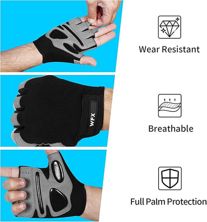 Gym Gloves Training Weight Lifting Gloves for Men Women Wrist Support Padded Extra Grip Palm Protection Fitness Workout Gloves Cycling,Hanging,Pull ups,Breathable