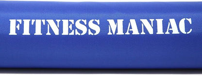 FITNESS MANIAC Barbell Squat Bodybuilding Neck Shoulder Sponge Foam Protector Bar Pad Weight Lifting Olympic and Standard - 15.5” Blue Color