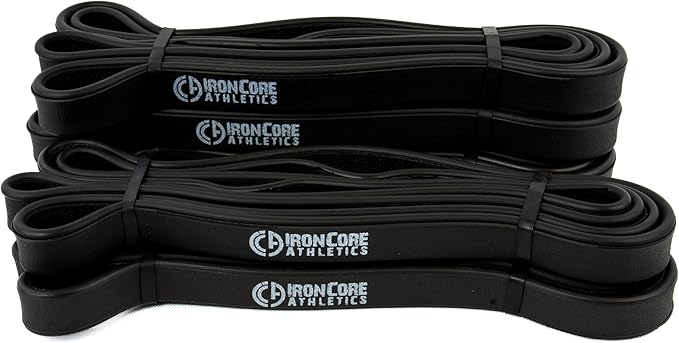 Premium Exercise Bands - Ultra Durable, Non-Slip, Comfort-Edge Resistance - Tested Over 30K Pulls - Three