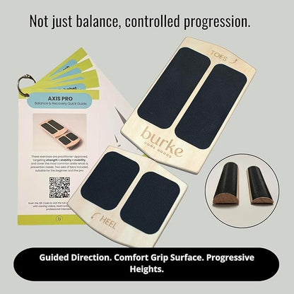Slant Board Balance Board for Ankle & Calf Stretching – Single-Leg Axis Board for Physical Therapy, Rehab & Stability Training – Non-Slip Wooden Wobble Board