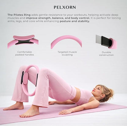 Pilates Set Kit, 13 Pcs. Pilates Equipment with Resistance Bands, Pilates Ball and Ring for Full Body Workout, Home Pilates Kit for Women