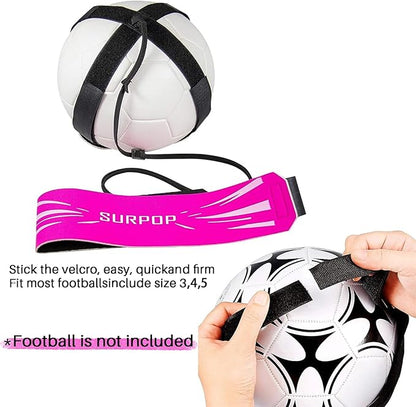 Soccer/Volleyball/Rugby Trainer, Football Kick Throw Solo Practice Training Aid Control Skills Adjustable Waist Belt for Kids Adults