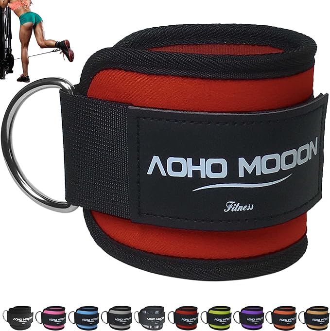 Comfortable Adjustable Ankle Straps for Cable Machines Women, Gym Workout Leg Strap, Glute Cuff, Ankle Cuffs for Glute Workouts, Foot Straps for Kickback, One Size Fit All