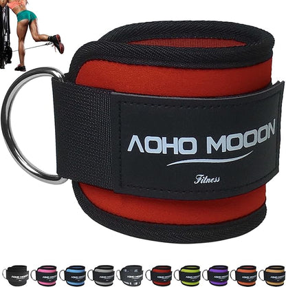 Comfortable Adjustable Ankle Straps for Cable Machines Women, Gym Workout Leg Strap, Glute Cuff, Ankle Cuffs for Glute Workouts, Foot Straps for Kickback, One Size Fit All