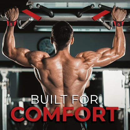 Weight Lifting Straps Wrist Support Padded Neoprene Gym Cross Training Hand Bar Weightlifting Straps Fitness Bodybuilding Power Exercise Grips Deadlift Men Women