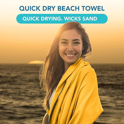 Youphoria Microfiber Travel Towel Fast Drying Lightweight - Quick Dry Towel for Camping, Beach, Backpacking, Hiking & Sport