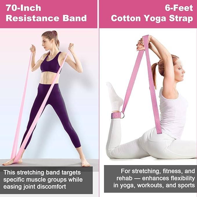 Pilates Kit for Home Workouts, Pilates Equipment Ring and Ball Set with Hip Thrust Belt, Pilates Essentials Kit for Women, Home Pilates Workout Kit for Toning & Strength