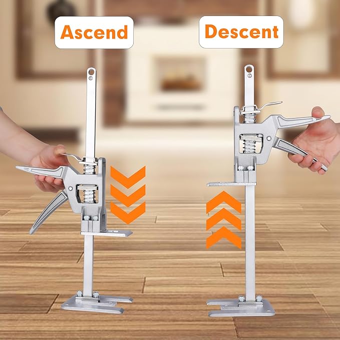 Labor Saving Arm Jack 2 Pack, Hand Lifting Jack Tool, Multi-Function Height Adjustment Device, for Installing Doors, Windows, Cabinets, Woodworking, Lifting Furniture