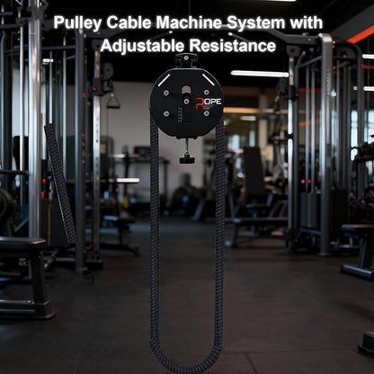 Endless Rope Trainer,Portable Cable Pulley System,Pulley Cable Machine System with Adjustable Resistance,Home Gym Equipment,for Grip,Arms,Back,Body Coordination Exercises