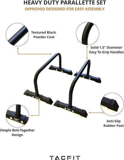 Parallettes - Versatile Push up and Dip Bars For Home Gym