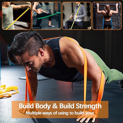 Resistance Bands Set, Pull Up Assist Bands - Stretch Resistance Band - Mobility Band Powerlifting Exercise Bands for Resistance Training, Physical Therapy, Home Workouts