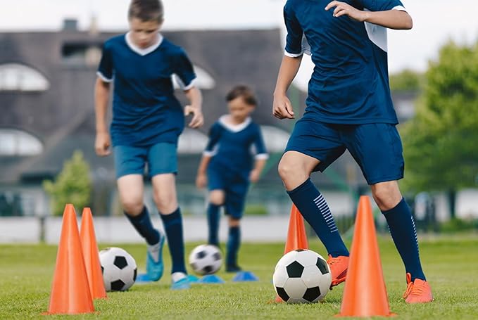 12/24/50pcs Soccer Cones, 7" Soccer Cones, Plastic Traffic Cones, Training Cones for Basketball Football Skating Drills Practice