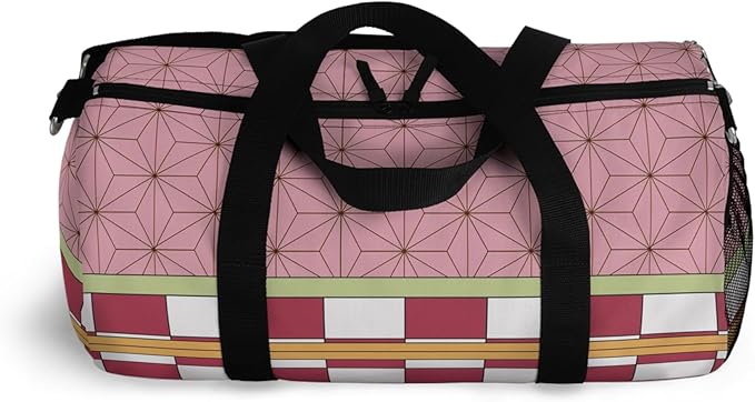 Anime Gym Bag for Women Men - Large Capacity Waterproof Workout Fitness Travel Sports Bags Fashion Street Camping ExpandaCLe Carry On Duffle Bag For Couple (Pink Nzka) PTY