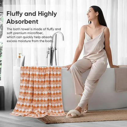 2-Pack Microfiber Bath Towels (27x54 Inches) - Ultra Soft & Quick Dry, 3X Absorbency, Lightweight for Gym, Yoga, Travel & Spa - Perfect for Home, Fitness & Post-Workout