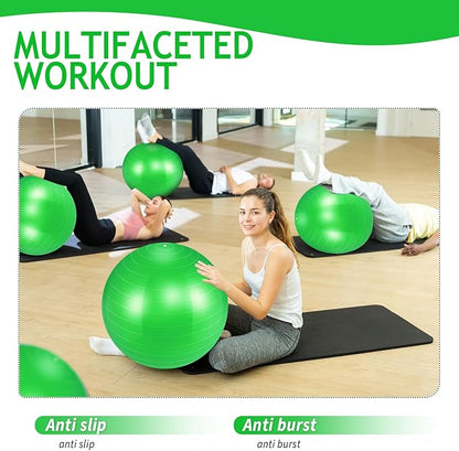 Hungdao 6 Pack Exercise Ball Bulk Inflatable Pregnancy & Workout Ball 22 Inch Heavy Duty Pilates Ball for Yoga Stretching Therapy Balance Physical Fitness