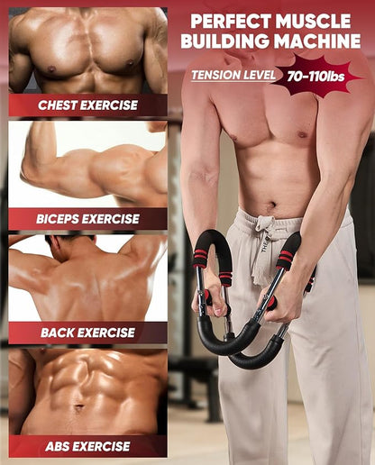 2026 New Saker PowerTwist Arm Trainer, Adjustable Forearm Strengthener, Arm Exercise and Chest Workout Equipment for Home Gym, for Men, Ideas for Fitness Enthusiasts