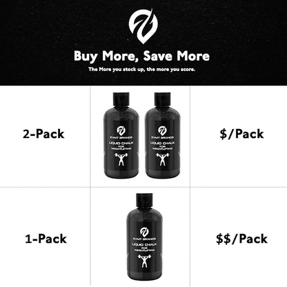 Liquid Chalk, Mess Free Gym Chalk for Weightlifting, Gymnastics, Rock Climbing, Dancing. Sweat Resistant and Long Lasting for Stronger Grip. Package May Vary.