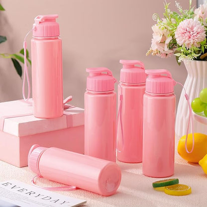 Mifoci 20 Pieces Water Bottle Bulk 17 oz Plastic Water Bottles Bulk Gym Sports Adults Reusable Large Bottles with Leak Proof Flip Top for Party Outdoor (Solid Pink)