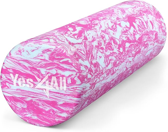 Yes4All EVA Firm Foam Roller for Back - Round Back Roller for Exercise, Yoga & Pilates 12/18/24/36 inch