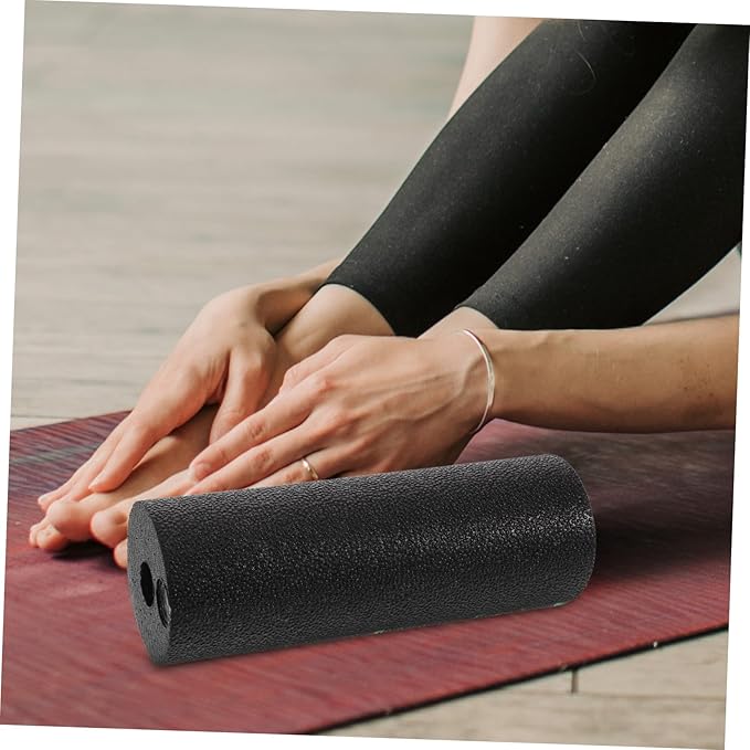 Toyvian Soft Foam Yoga Roller Mini Fitness Yoga Column for Deep Tissue Muscle Massage Portable Body Workout Roller Black