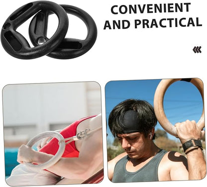 2pcs Heavy Duty Gymnastic Rings Straps for Pull up Bar Workout Rings for Strength Training and Bodyweight Exercises and Gym