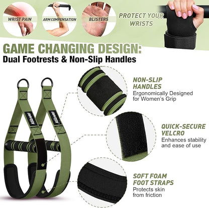 Upgraded Pull Up Assistance Bands for Women, Heavy Duty Resistance Bands with Handles, Exercise Band with Door Anchor, Workout Band Set for Pull Up Bar, Full Body Sculpting,Muscle Training, Home Gym