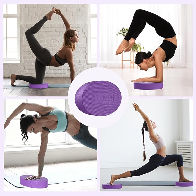 5BILLION Yoga Workout Knee Pad Cushion-Yoga Knee Pad for Pain Free Yoga Pilates Fitness Knee Wrist Elbow Support(Purple)