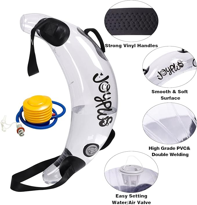 JOYPLUS Aqua Bag Workout, Adjustable Training Bag and Power Bag with Water, Core and Balance Trainer, Portable Stability Fitness &Full Body Exercise Equipment for Weight