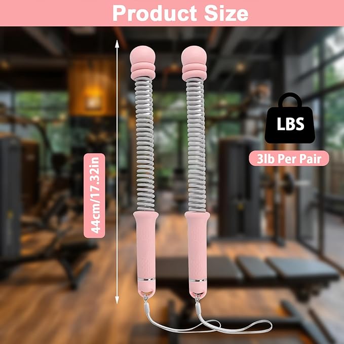 Adjustable Ropeless Battle Ropes, Heavy Duty Cordless Battle Rope, Non-Slip Spiral Handles, Variable Resistance Exercise Ropes, Low Impact Strength HIIT Cardio Fitness Equipment for Home Gym Men Women