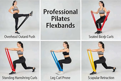 Resistance Band Fitness Set, Multi-Functional Home Workout Bands, Exercise Equipment for Strength Training, Yoga & Pilates, Unisex