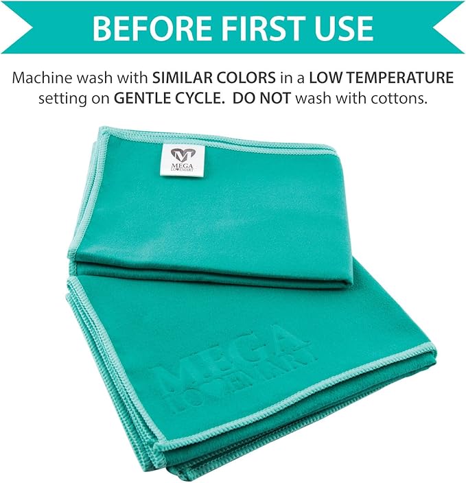 Suede Microfiber Gym Sport Towel, 2 Pack