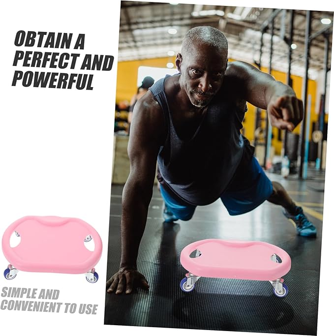 Portable Abdominal Fitness Disc with Comfortable Grip Silent Workout Sliders Disc for Core Strength Full Body Toning and Home Exercise Pink Silent Version