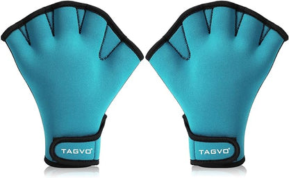 TAGVO Aquatic Gloves for Helping Upper Body Resistance, Webbed Swim Gloves Well Stitching, No Fading, Sizes for Men Women Adult Children Aquatic Fitness Water Resistance Training