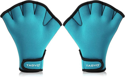 TAGVO Aquatic Gloves for Helping Upper Body Resistance, Webbed Swim Gloves Well Stitching, No Fading, Sizes for Men Women Adult Children Aquatic Fitness Water Resistance Training