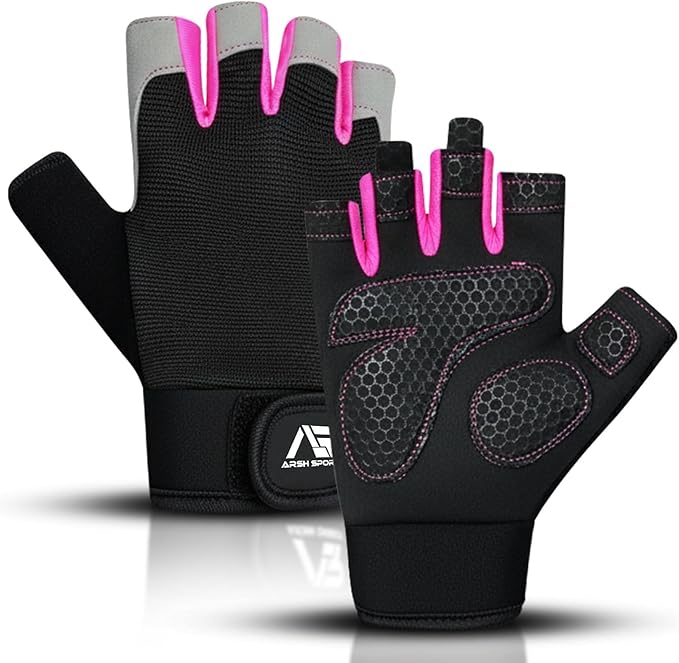 Breathable Gym Gloves for Men & Women–Lightweight,Non-Slip Workout Gloves with Full Palm Protection, Wrist Support,Ventilated Mesh for Weightlifting,Crossfit,Fitness Training & Cycling
