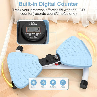 Waist Twister Machine Exercise, Ab Machine Adjustable Waist Twisting Fitness Tool，Noiseless Ab Twister Board for Women Men，Anti-Slip Home Gym Workout Equipment 300 lbs Weight Capacity