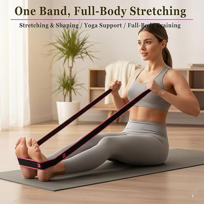 Fitness Resistance Bands with Handles, Fitness Resistance Band for Stretching and Yoga, Adjustable Bands for Full Body Stretching Shaping