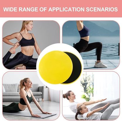 Core Sliders - Exercise Sliders | Yoga Pilates Gliding Disc | 2 Exercise Fitness Sliders | 2s Sided Gliding Sliding Discs | Core Gym Equipment | Pilates Sliding Plates for Women Men and Teens