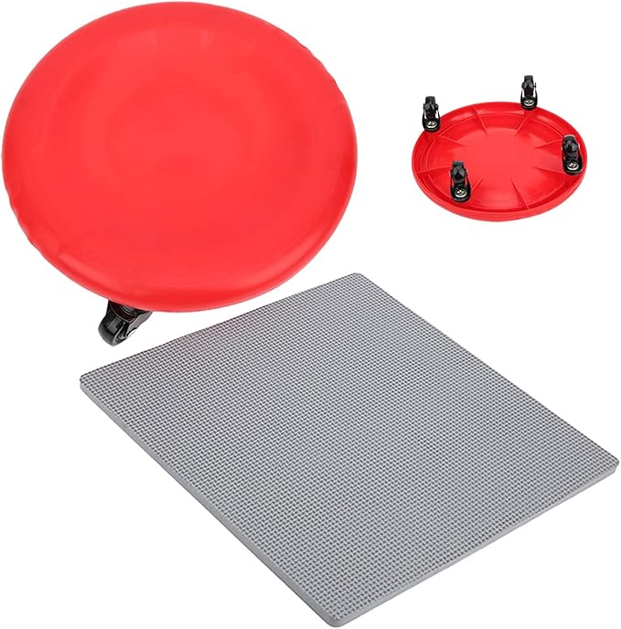 4 Wheel Abdominal Muscle Plate, Abdominal Exerciser Slide Disc, PVC Wheels with Smooth Bearings for Multi - Directional Workouts, Home Fitness Equipment for Core Str