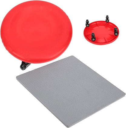 4 Wheel Abdominal Muscle Plate, Abdominal Exerciser Slide Disc, PVC Wheels with Smooth Bearings for Multi - Directional Workouts, Home Fitness Equipment for Core Str