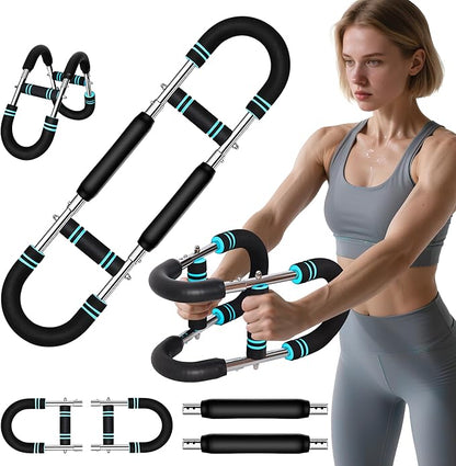 Pro-Grade Twister Arm Trainer- 30-100lb Adjustable Chest Workout Equipment for Men&Women,Beginners or Professional, Adjustable Portable Arm Chest Exerciser with Anti-Slip Grips for Home Gym