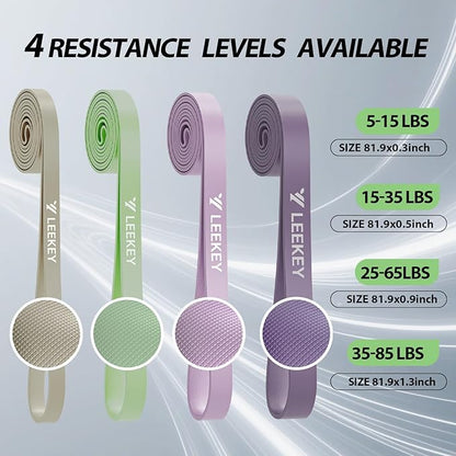 LEEKEY Resistance Bands, Exercise Bands,Pull Up Assist Bands - Bands for Working Out,Band for Men and Women Fitness Training, Physical Therapy,Home Workouts