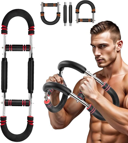 Twister Arm Trainer, Adjustable Resistance Levels Chest Workout Equipment for Men & Women, Portable Detachable Upper Body Fitness Machine for Home & Gym