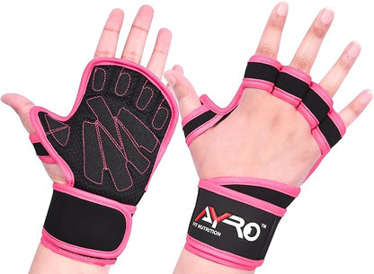 AYRO Workout Gloves for Men & Women – Gym Gloves for Men, Weight Lifting Gloves, with Wrist Support, Breathable Palm Padding, Non-Slip Grip – Ideal for Gym, Fitness, Cross Training, Cycling Gloves