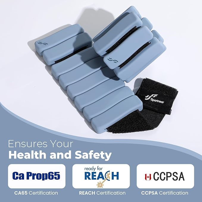 Sportneer Ankle & Wrist Weights Set of 2 (1LB/2LB Each) for Women Men Comfortable Arm Leg Weight for Pilates, Running, Walking, Workout, Yoga, Water Aerobics, Pool Exercises