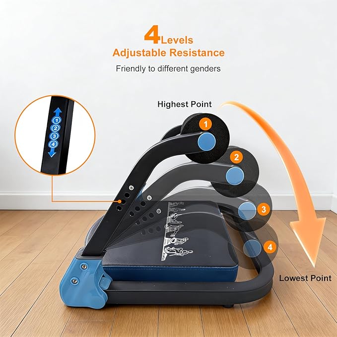 Ab Machine, Sit Up Exercise Equipment With 3 Adjustable Resistance, Fitness Equipment For All Ages, Ab Trainer, Foldable Ab Crunch Machine for Home Gym
