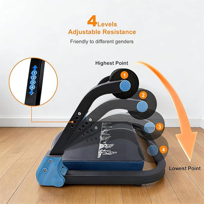 Ab Machine, Sit Up Exercise Equipment With 3 Adjustable Resistance, Fitness Equipment For All Ages, Ab Trainer, Foldable Ab Crunch Machine for Home Gym
