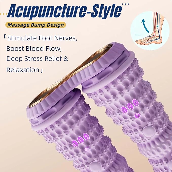 Massage Ball & Foot Roller - 3-in-1 Set, Massage Roller - Plantar Fasciitis Relief and Heel Spur Pain, Trigger Point Therapy for Deep Muscle Massage