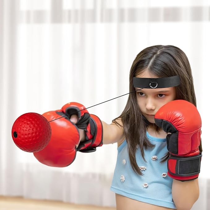 Boxing Training Reflex Balls - Boxing Reaction Ball | Head Punching Ball | Child Adults React Reflex Ball for Boxing Training | Workout Equipment Beginners Fitness Reflex Ball for Traveling, Gym