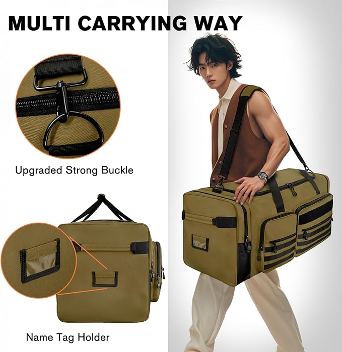 Goloni 130L Heavy Duty Large Duffle Equipment Bag,Catchers Gear Bag with Shoe Compartment,Baseball Duffle Bag
